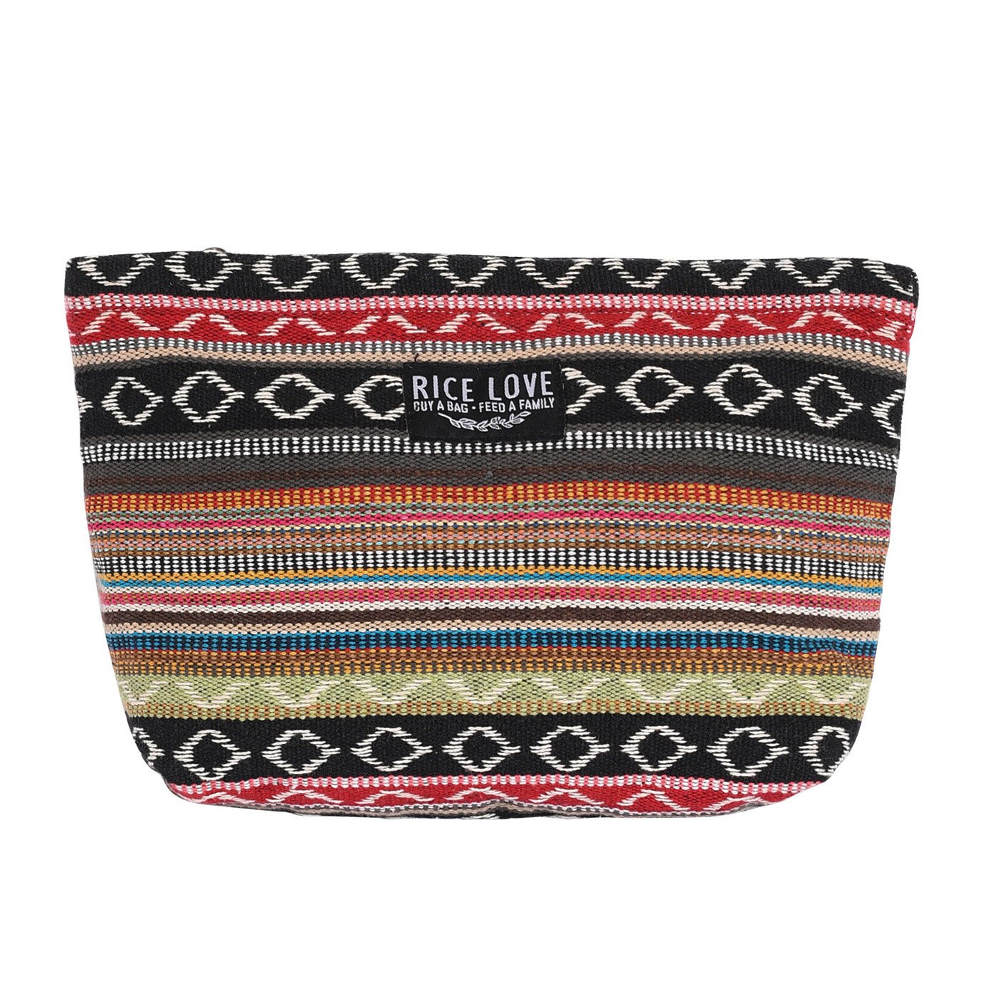 Upcycled Jute Burlap Fabric Zippered Makeup Bag
