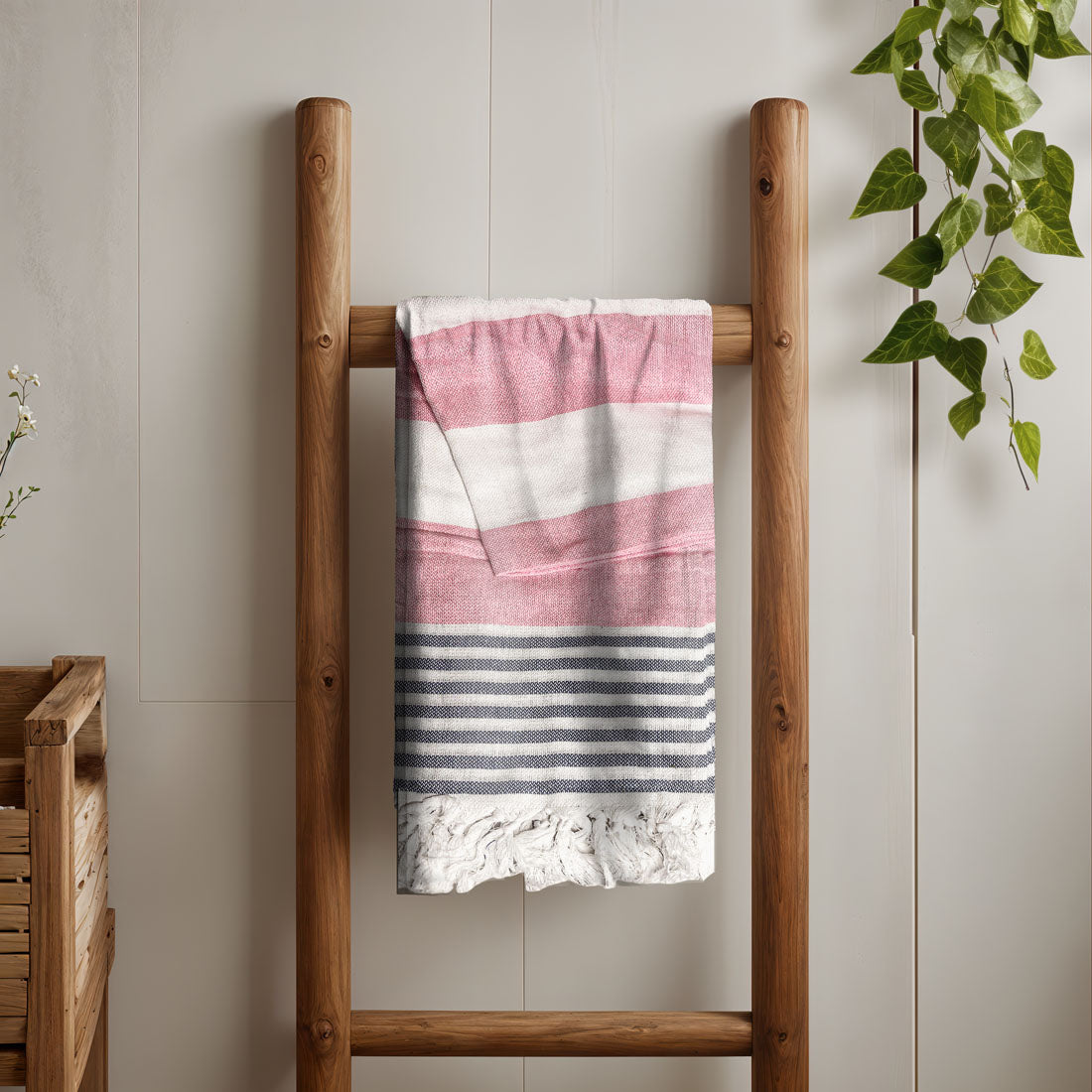 Oversized Mediterranean Striped Towel 180GSM