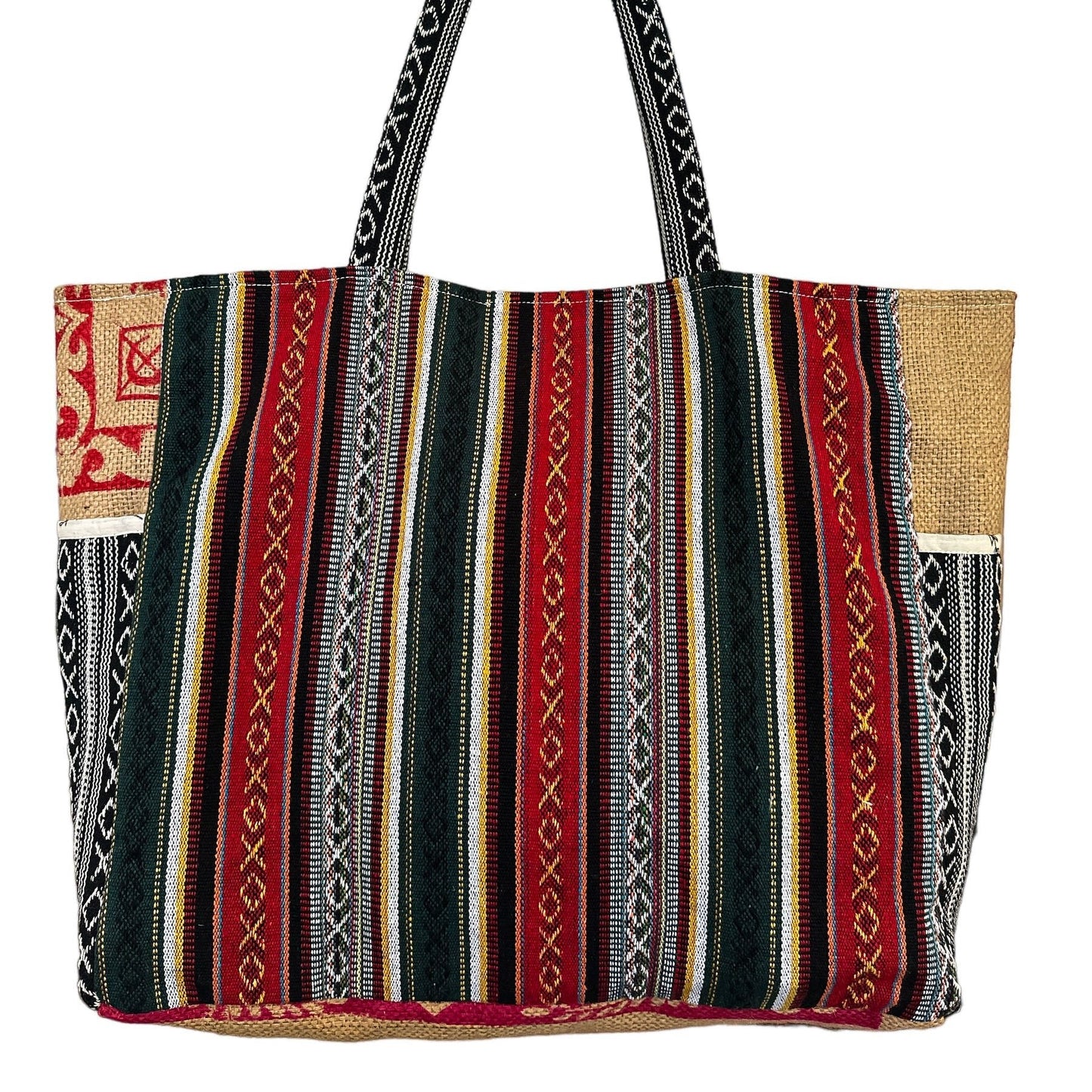 Recycled Jute Burlap Large Travel Tote